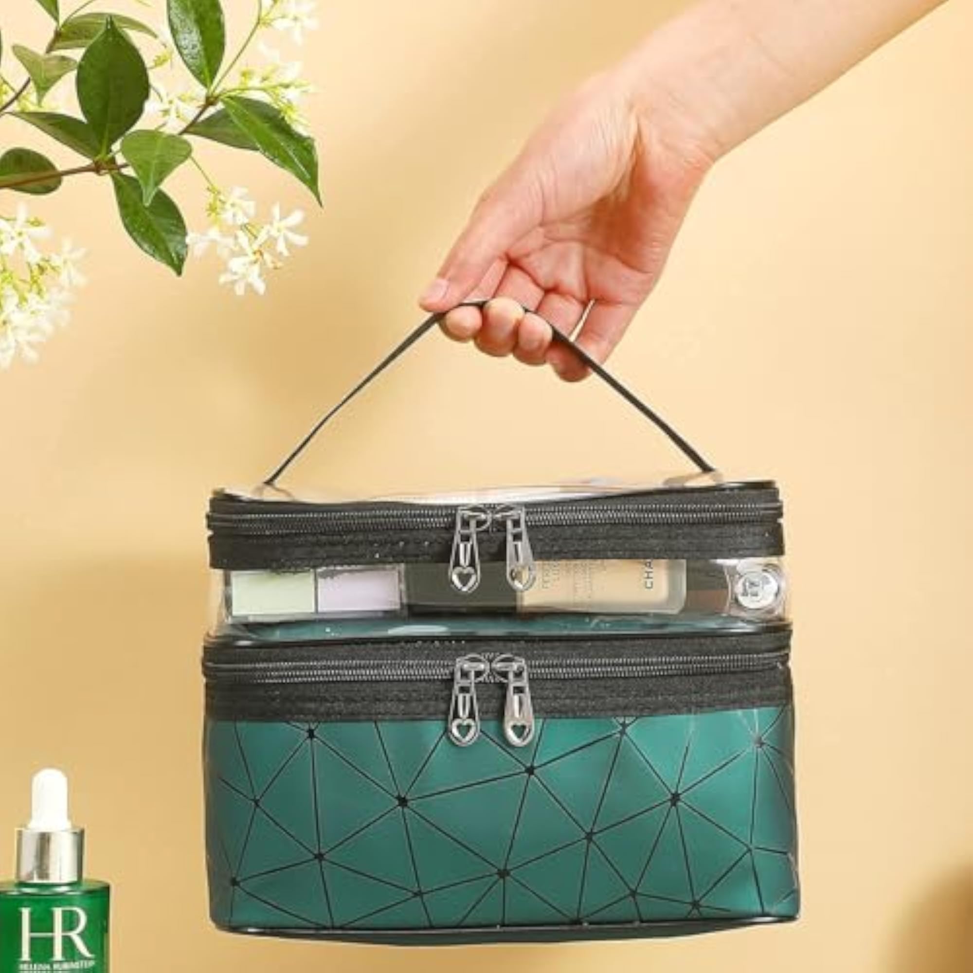 Women's Heavy Luxury Makeup Toiletry Kit Holder Bag