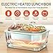GAOCO Cordless Electric Heated Lunch Box, 6.75 Cups and 16,000mAh Rechargeable Portable Heater/Warming Lunch Box with Insulated Lunch Bag & Scheduled Self Heating Lunchbox for Men Women (Fruit Green)