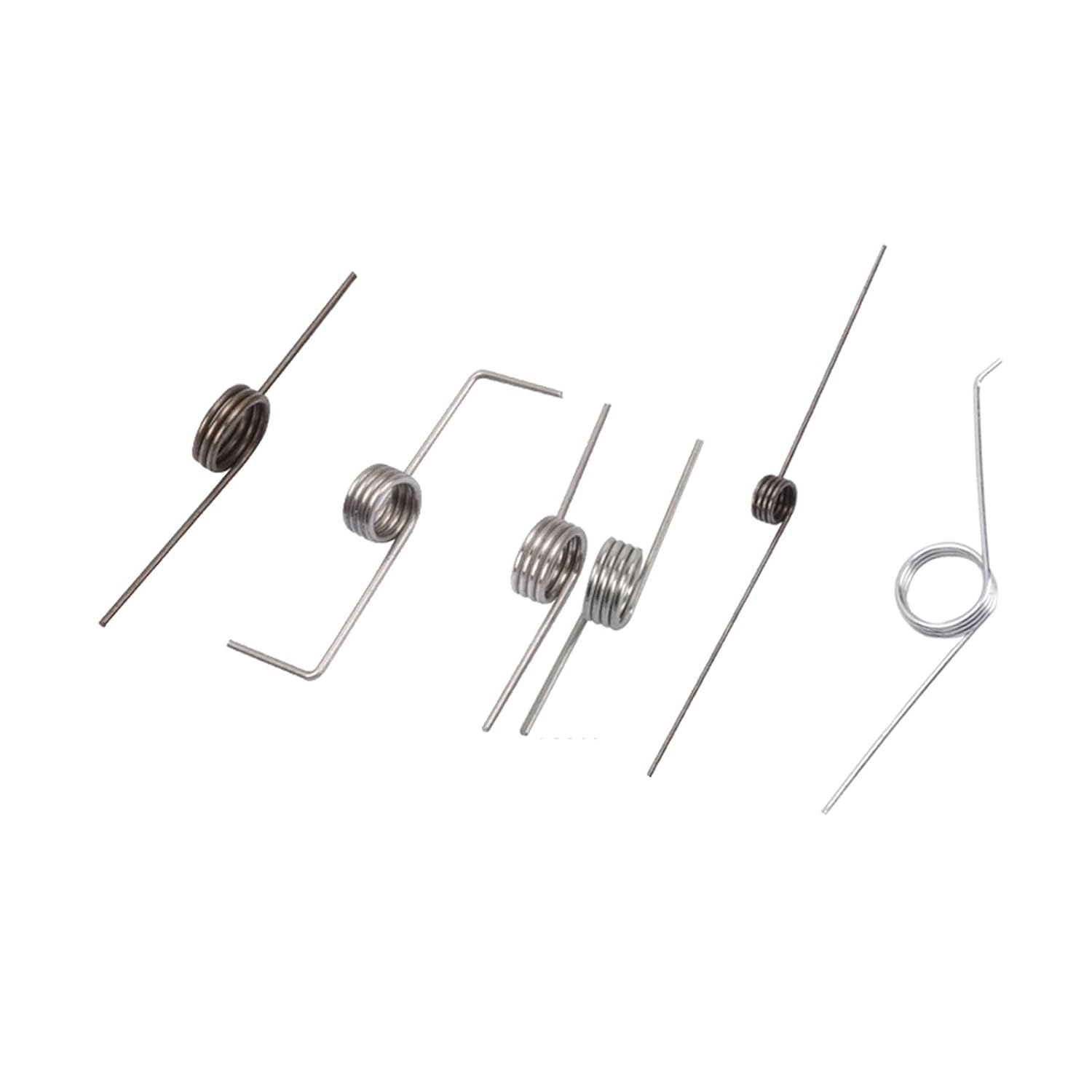 4 Pcs Stainless Steel V Shaped Torsion Spring, 0.7/0.8/0.9/1.0mm Wire, 135-180 Deg Adjustable, Zinc Plated, Long Life(0.7x8x25mm)