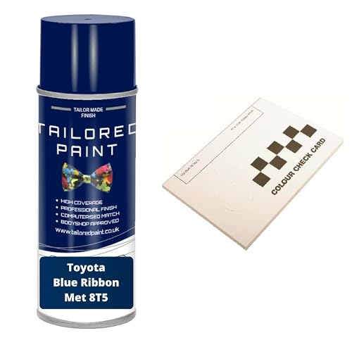 Tailored Paint Blue Ribbon Met 8T5 Compatible For Toyota Auris 2006-2012 Aerosol Spray Paint (Aerosol Paint, )