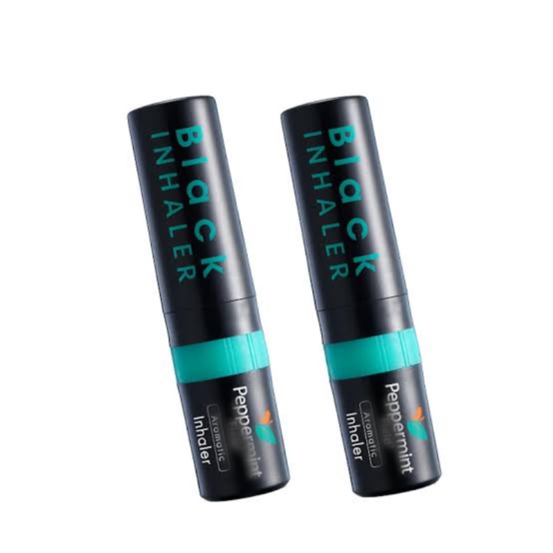 Hani po Black Inhaler Peppermint, 2in1 Inhaler, Pack of 2 - Thailand
