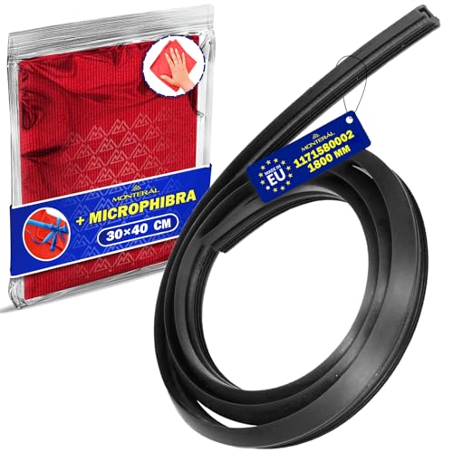 Burlete Junta de Goma para Puerta Lavavajillas 1800 mm con Código Original 1171580002 para Electrolux para Zanussi para AEG - Completo con Bayeta Microfibra - MADE IN EU - Garantía 10 Años - MONTERAL