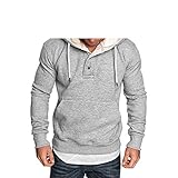 100% New and High Quality Winter Solid Hoodie Men\'s Casual Tracksuits Mens Hip Hop Coat Pullover Sweatshirt Men Hoodies Gray L