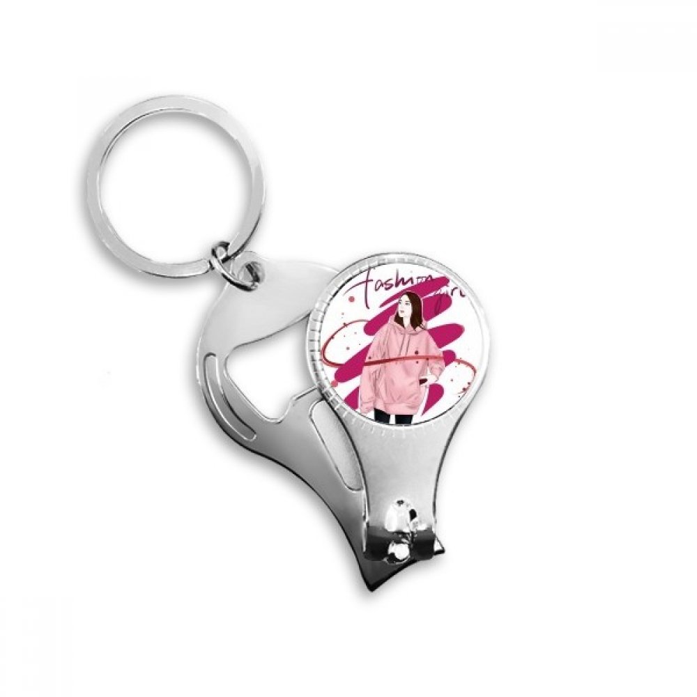 Porte-clés coupe-ongles et décapsuleur fashion pour réparer un ongle cassé en déplacement