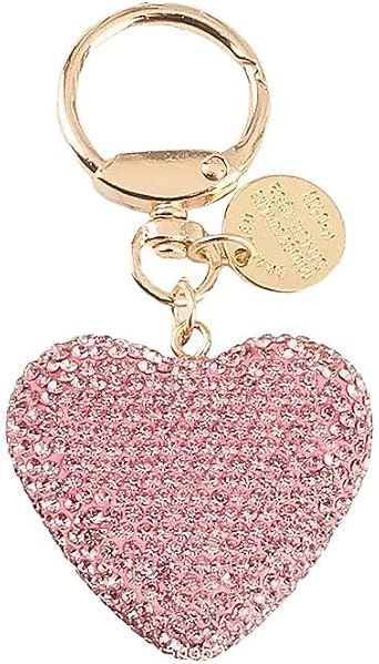 Rhinestone Heart Keychain for Women Valentines Day Bling Cute Sparkling Key Ring for Car Purse Deco Christmas Gift