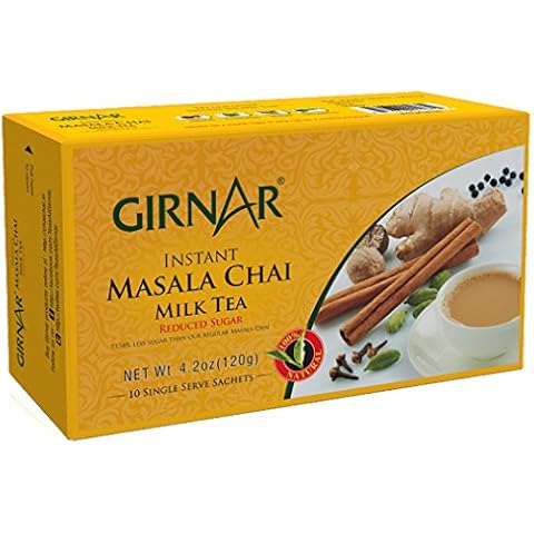 Girnar Instant Chai (Tea) Premix With Masala Unsweetened, 10 Sachet Pack Cover