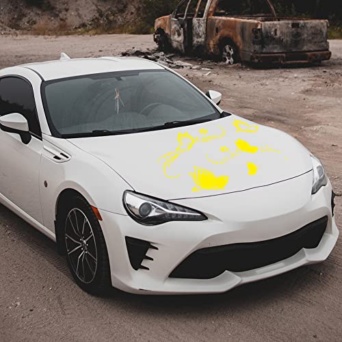 Flower Tendril Car Sticker, Butterfly Bonnet Sticker Car Flowers Sticker for Body Side Bumper Rear Window Tuning Sticker Tattoo Car Vine Sticker for Cars SUV Truck 80 cm x 50 cm