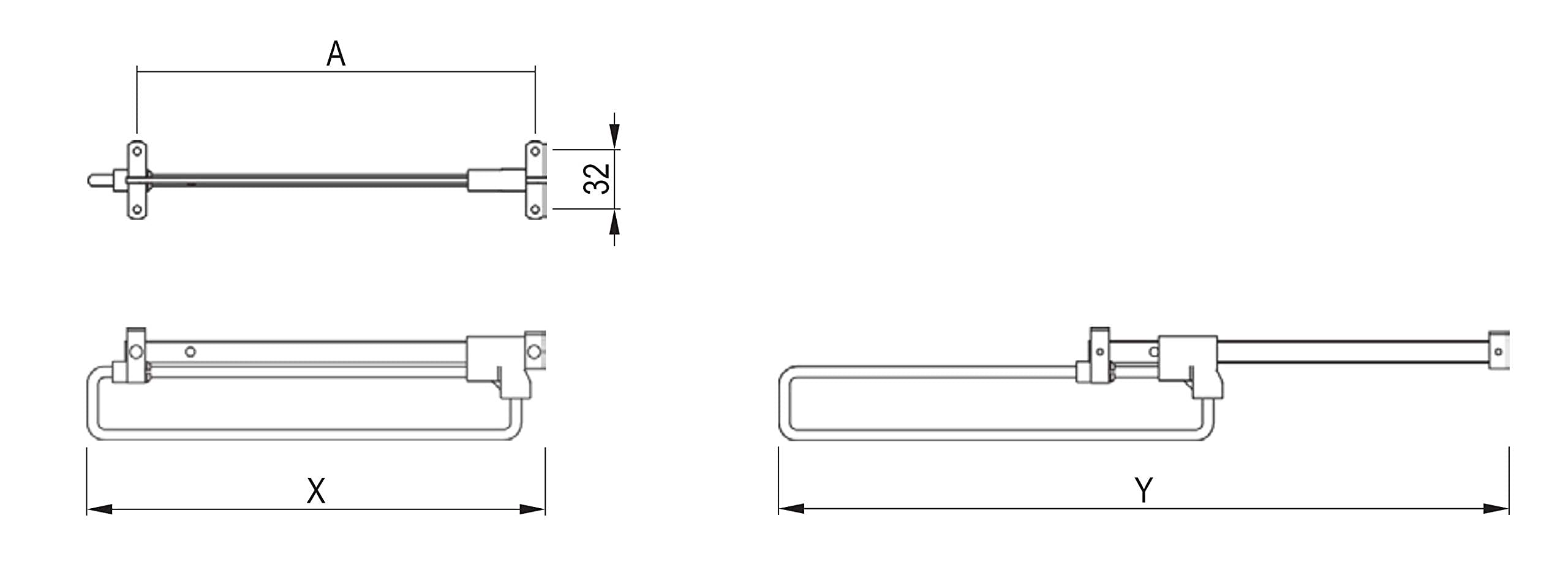 Asta Appendiabiti Estensibile - Barra Telescopica per Abiti 45 cm - Asta Robusta per Armadio - Barra Appendiabiti - Asta per Abiti per Armadio e Camera da Letto