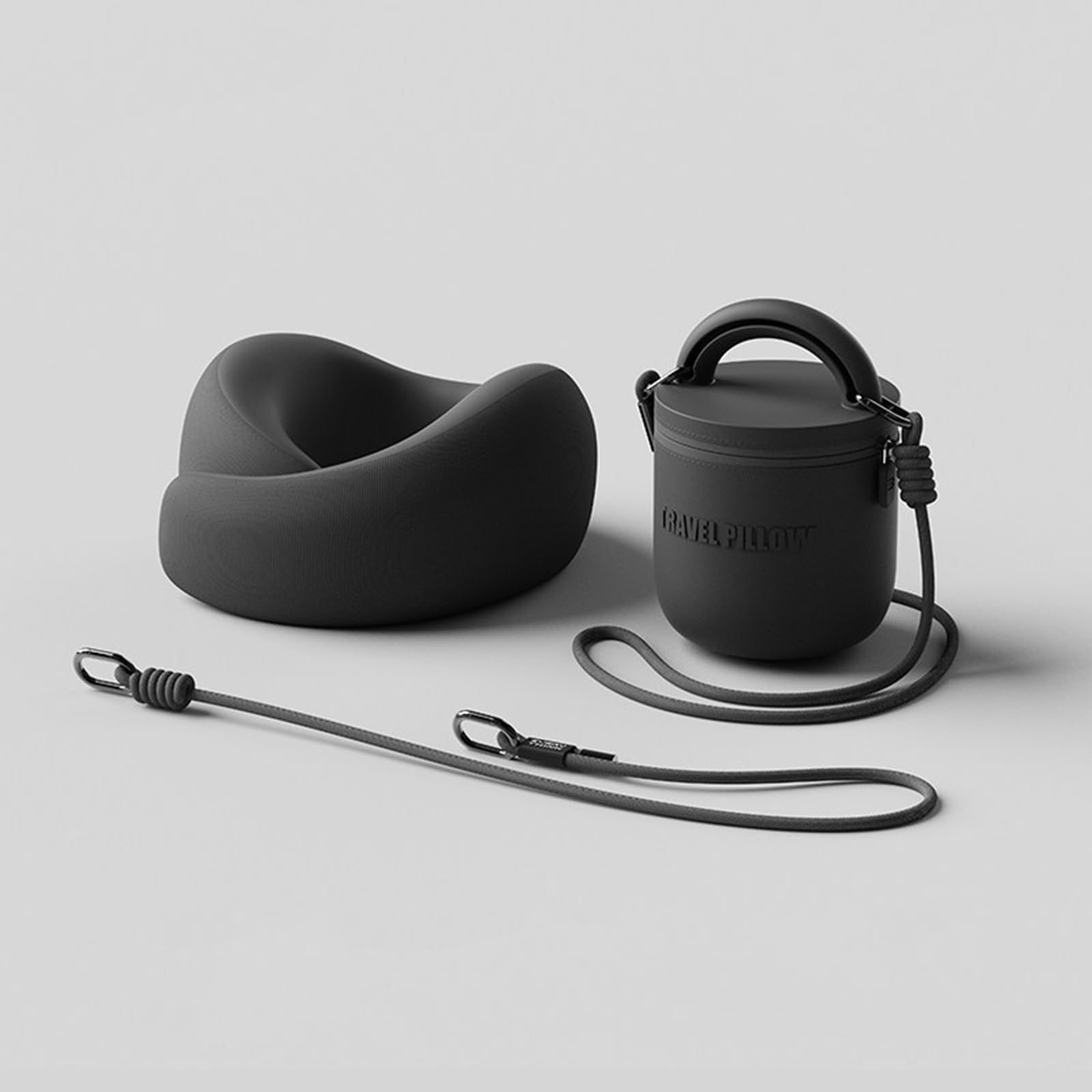 Almohada De Viaje para El Cuello, Portátil Dormir En Avión | Espuma viscoelástica de alta calidad, diseño ergonómico, soporte de 360°, laterales asimétricos, para avión, coche y oficina