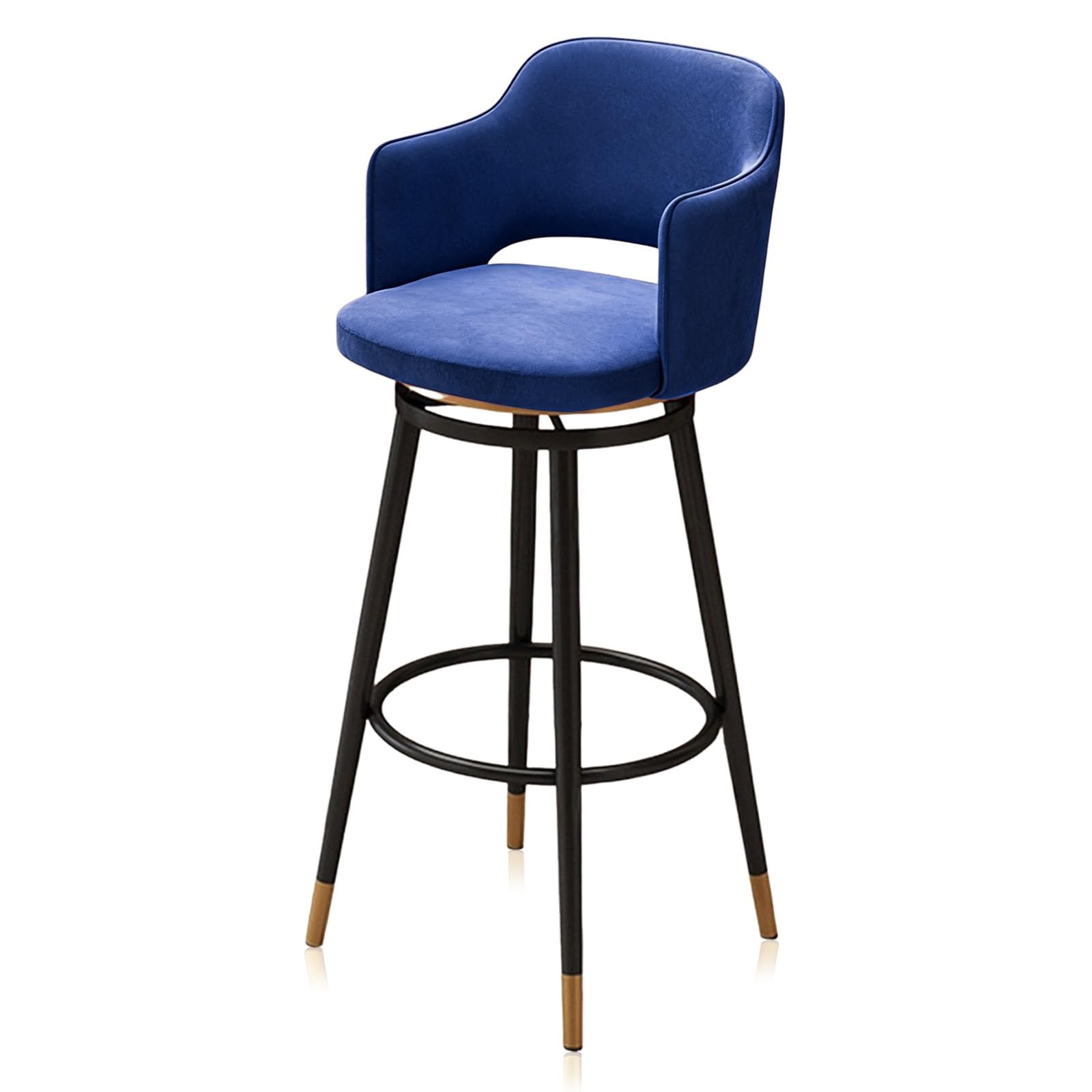 Chaise de bar en velours rembourrée pour îlot central et moments conviviaux en famille