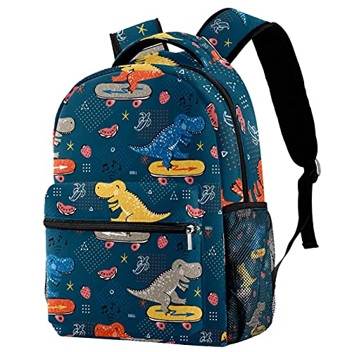 Sac à dos œil de dinosaure femme au design multicolore unique et grand volume
