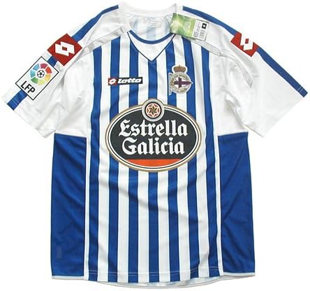 Amazon 10 11 デポルティーボ ラ コルーニャ ホーム半袖 ユニフォーム 18 Guardado グアルダード L Lotto ロット ユニフォーム