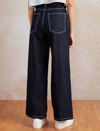 Image of Amazon Brand - Symbol Women Baggy Wide Leg Jeans (High Rise | Full Length) (Available in Plus Sizes)