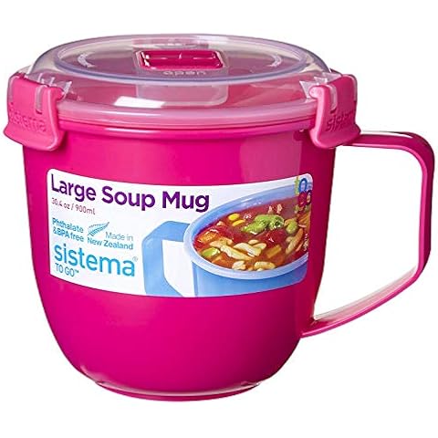 Sistema To Go Collection Soup Mug, Large (Pack of 1), Assorted Cover