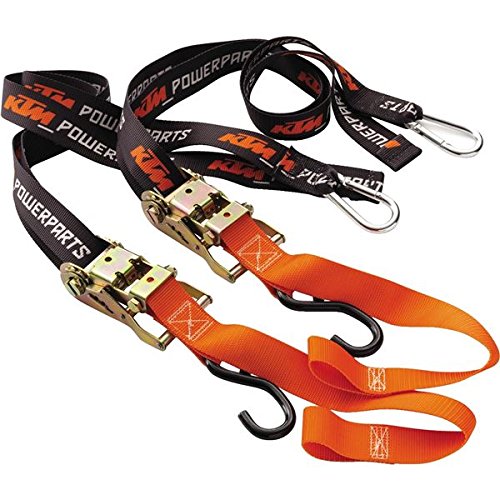 NEW KTM SOFT TIE DOWNS WITH RATCHET CLIP HOOKS U6910048