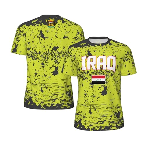 DABOYOZHZH Iraq Flag Cool Iraqans (1) Sports Jersey Mesh T-Shirt 3D Print for Running Cycling Soccer Tennis Fitness Climbing Shirts