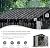 Aoxun 6' x 4' Outdoor Metal Storage Shed with Galvanized Steel Base, Heavy-Duty Garden Tool Shed for Patio, Lawn, and Garden, Black