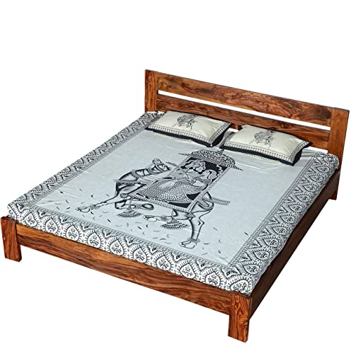 Image of Solid Sheesham Wood King Size Cot Without Storage| Stylish and Luxury Bed for Bedroom | (Country, King)