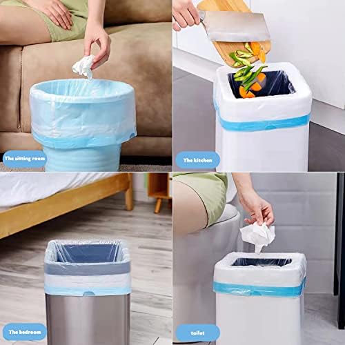 3 Rolls 15L Bin Bags Bin Liners Drawstring Rubbish Bags , Small Bin Bags Degradable Trash Bags Unscented Indoor Garbage Bags for Bedroom Kitchen Office 45x50cm, 15L