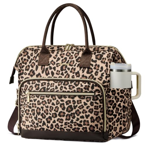 LOVEVOOK Lunch Bag Women, Insulated Lunch Box for Women with Cup Holder