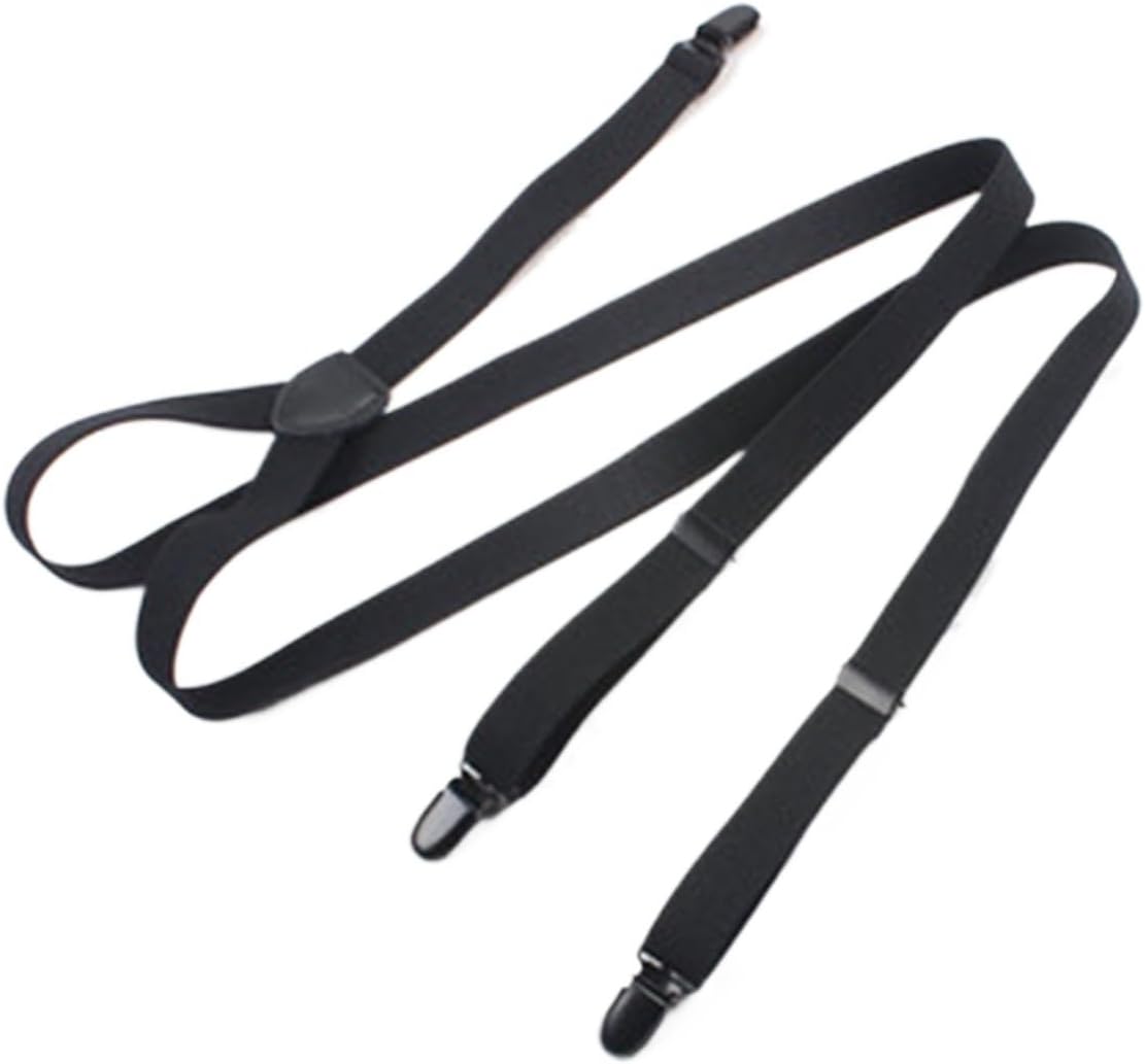 JSEIAJB Best Man Performance Suspenders Adult Elastic Triple Clip Y Type For Men