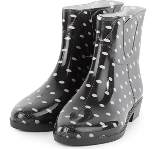 Ladeheid Kurze Gummistiefel Damen Elegant Regenstiefel Damen mit Muster LAZT201802 (Muster-4, 41 EU)