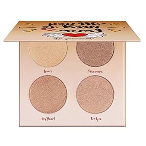 Glow Kit 4 Color Illuminator Love Light Highlighter & Bronzer Shimmer Face Matte Palette