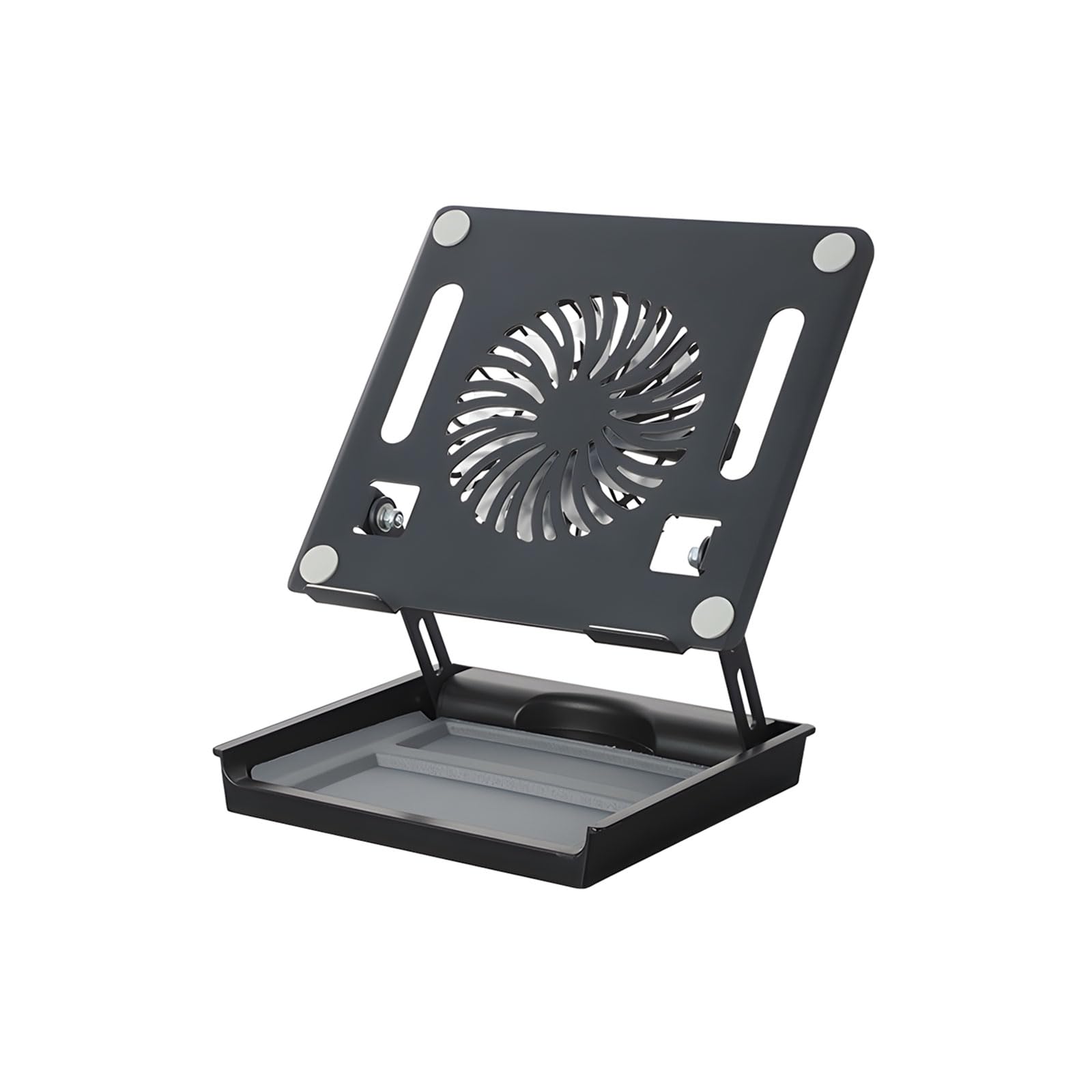 Supporto per computer con altezza regolabile e raffreddamento integrato per installazioni professionali Uffici Supporto raffreddamento per laptop Spazio archiviazione compatto Uso professionale