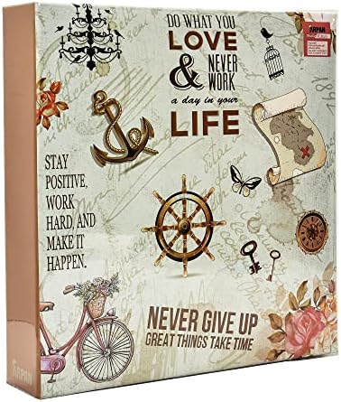 Arpan Extra-Large 3-Ring Binder Self Adhesive Padded Photo Album 20/Sheets 40/Sides (Black Album)