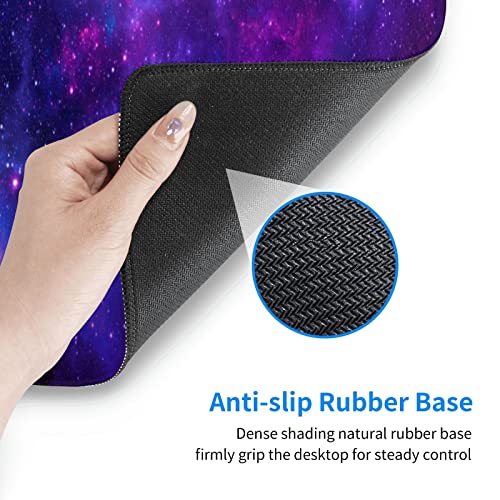 Image of Large Gaming Mouse Pad XL, Galaxy Full Desk Mousepad with Stitched, Long Non-Slip Base Keyboard Pad with Space, Extended PC Laptop Computer Mat Gifts for Men Office Decor, (Purple, 31.5*11.8 In)