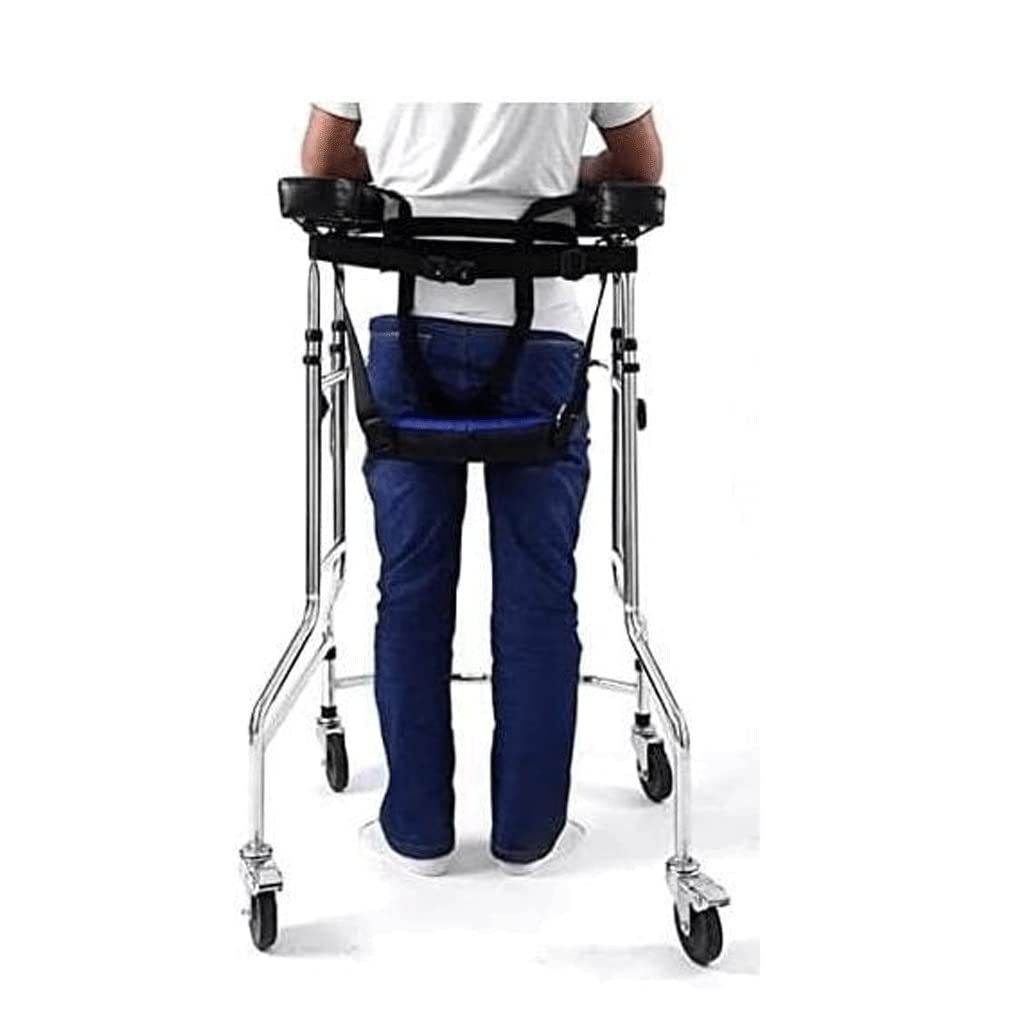 Andador para Personas Mayores con Ruedas y Asiento Rehabilitación de hemiplejía Marco de pie Ayuda para Caminar para discapacitados Andador médico portátil