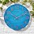 OCEST 12 Inch Indoor Outdoor Clock, Waterproof Resin Outdoor Wall Clock, Silent Non-Ticking Battery Operated Wall Clock for Garden Pool Patio Living Room Office (Blue)