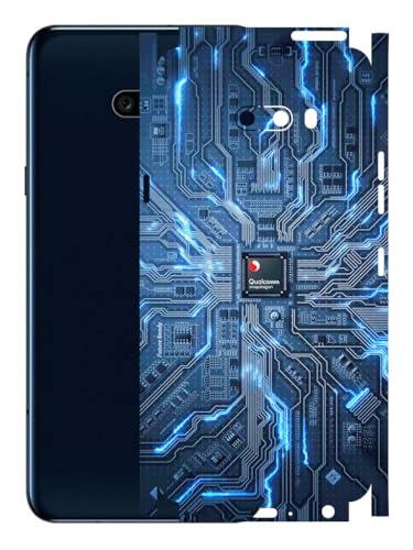 Image of AtOdds - Full Body Back Screen Guard Protector Film - Lamination Wrap Skin Sticker Compatible with LG G8X ThinQ | Scratchproof Matte Finish (Circuit)