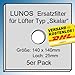Produktbild 5x Original - Filter - Filtereinsatz für LUNOS Typ"Skalar" LRK-S, LRA-S und LRK-2S - Typ 2/FSK - Maße: 140x140mm - Ersatzfilter - Art.-Nr.: 033 863