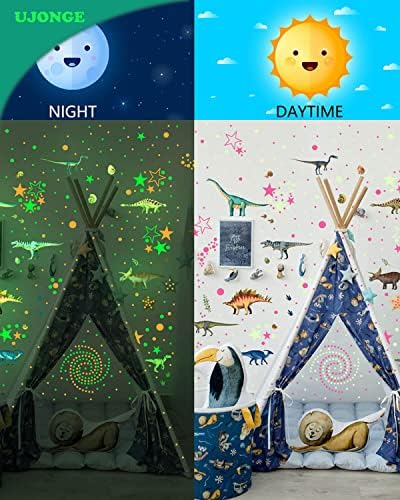 Glow In The Dark Dinosaurs, Dinosaur Wall Decals for Kids Room, Glow in The Dark Stickers Removable Peel and Stick Wall Decals For Bedroom, Classroom - Birthday for Girls Boys Grandkids Toddlers 4 51aFfcmnd1L. AC