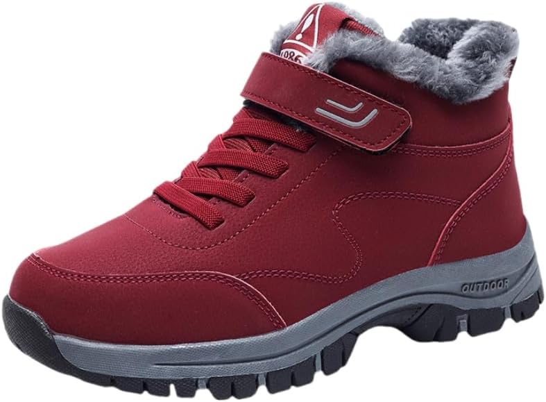 Women's Large Size Winter Snow Boots - Thermal Insulated Mid-Calf Walking Shoes with Non-Slip Sole, Comfort Fit for Cold Weather