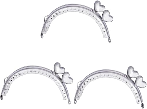 EXCEART 3 unids bolso de embrague bolsa de marco cierre de monedero marco corazón corazón monedero marco metal embrague embrague vintage embrague