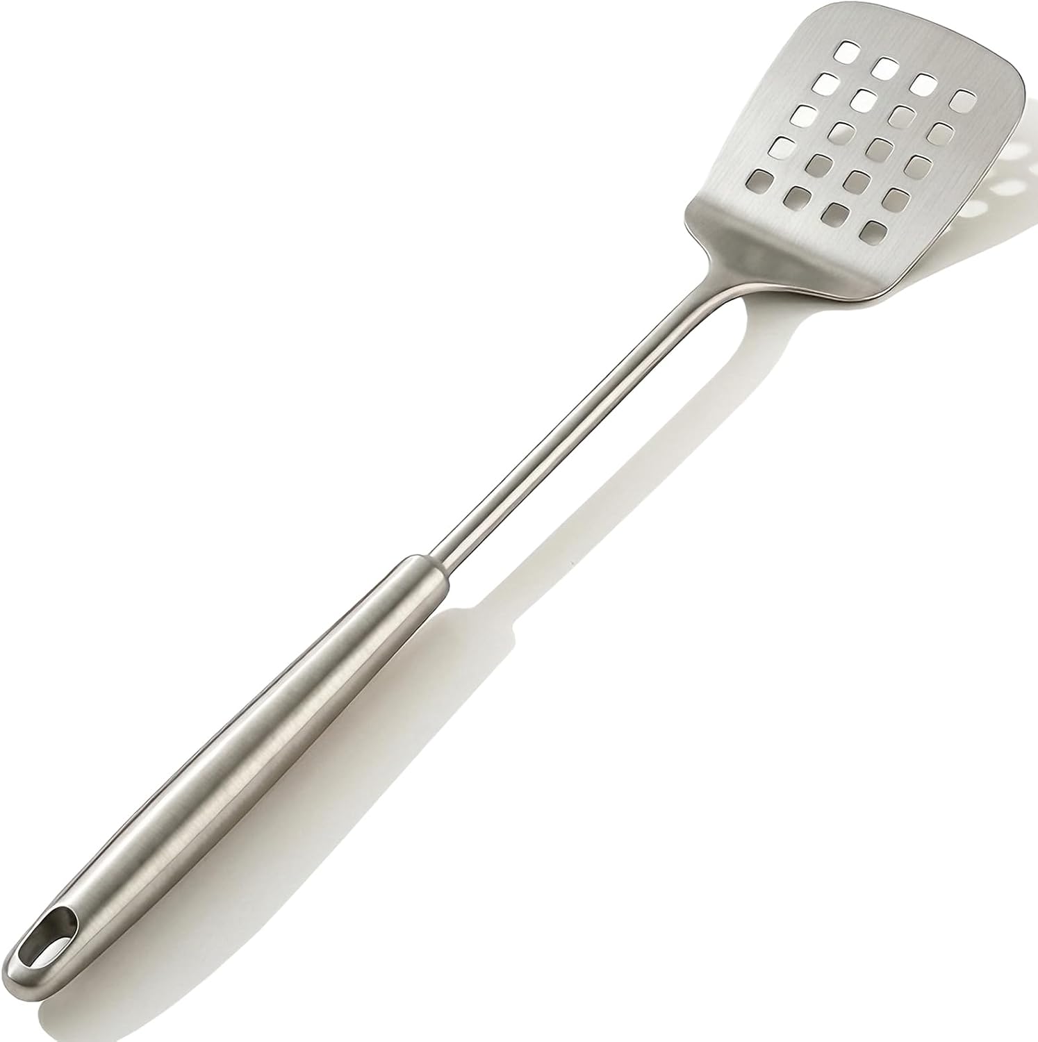 15.4" Large Soup Ladle,316 Stainless Steel Kitchen Ladle with Unique Square Head,Premium Matte Finish Gravy Ladle for Serving Stews,Soups&Sauces,Ergonomic Heat-Resistant Handle Soup Spoon