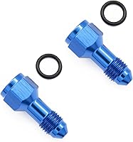 Vista 17 de 2 piezas de aluminio 6AN hembra a 6AN macho, conector adaptador de extensiones AN6 con anillo tórico, negro, longitud total: 1.476 in