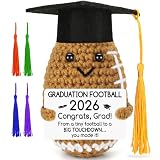 BiuNiuring 2026 Graduation Gifts for College, Funny Handmade Crochet Football Class of 2026 Grad Gifts for Him Her Son Daughter, Perfect Graduation Decorations for Middle High School 5th Grade