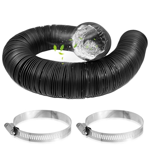 Abluftschlauch Ø100mm Länge 6m Flexibel PVC Alurohr Klimageräte Lüftungsschlauch, Flex Schlauch Alu für Mobile Klimaanlage Wäschetrockner...