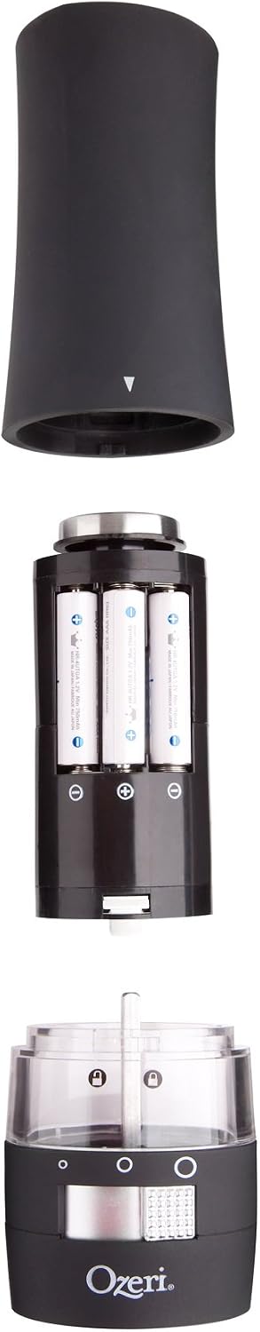 Ozeri Savore Soft Touch Electric Pepper Mill and Grinder