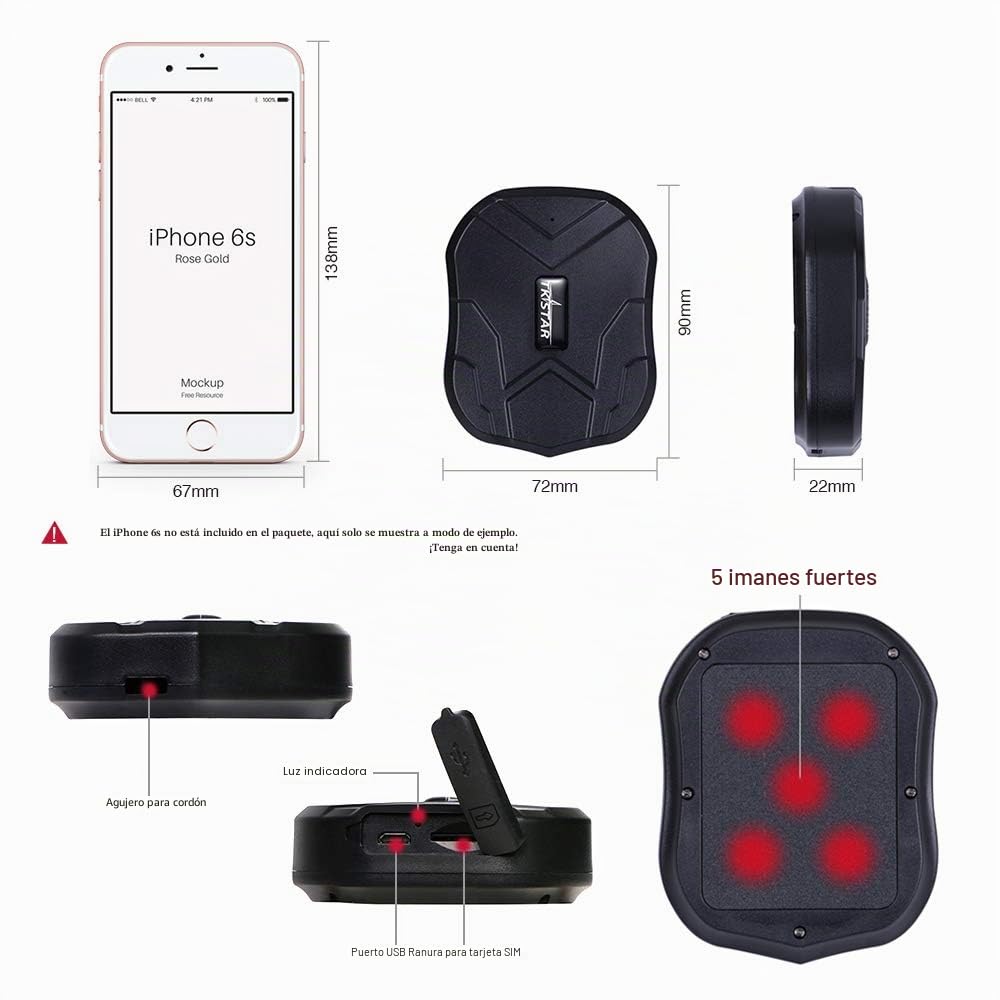 GPS Tracker JUNEO TK905 Strong Magnet with 3 Months bigbattery Standby-1 Unidad