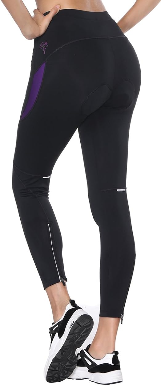 Santic Women's Bike Pants Cycling Tights 4D Padded Bicycle Long Trousers Breathable & Quick Dry : Clothing, Shoes & Jewelry