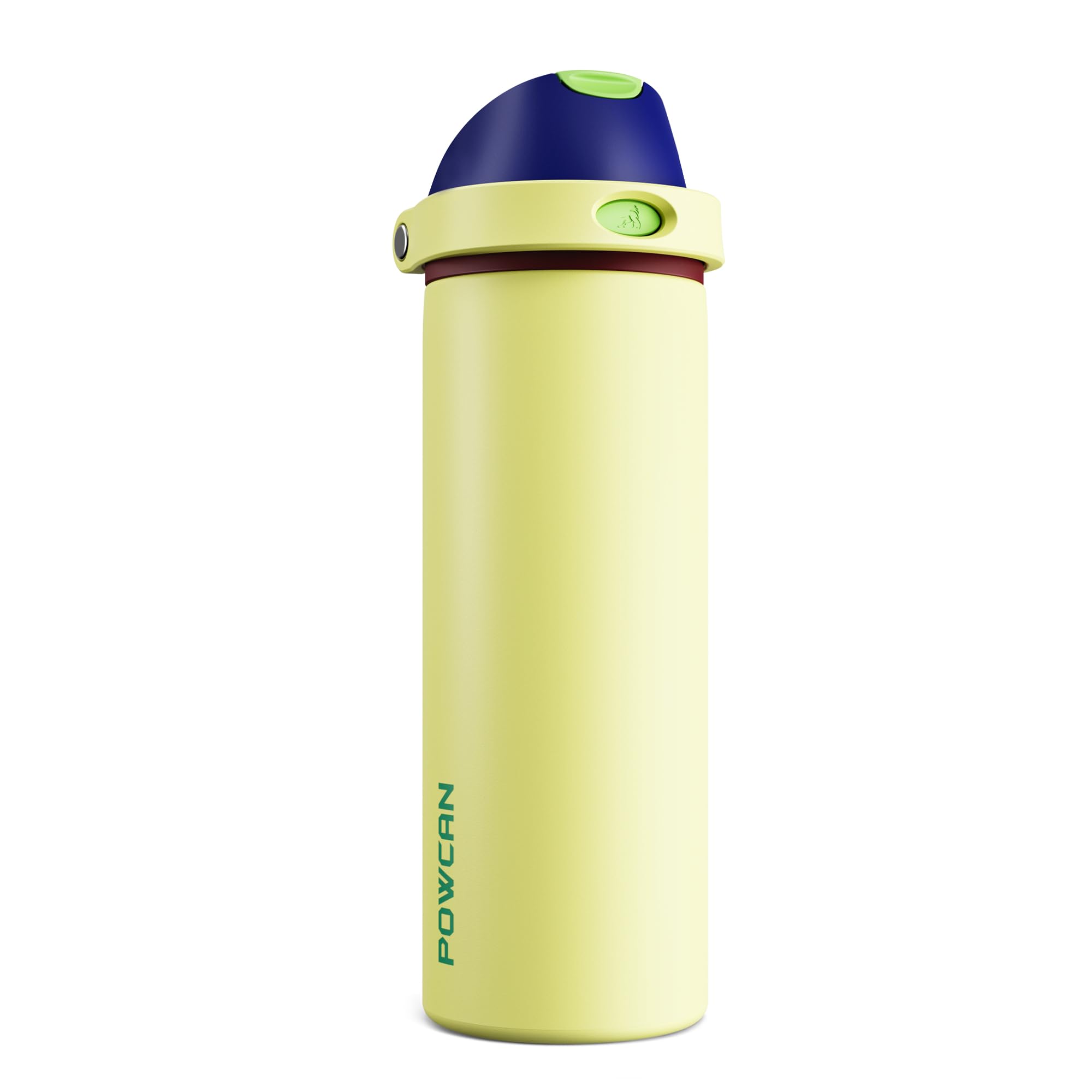 POWCAN 24 oz Insulated Stainless Steel Water Bottle: 2-in-1 Push-Button Spout &amp; Quick-Flip Straw, Leakproof, Cold 24Hrs, Lockable, Fits Car Cup Holder, Ideal for Travel, Sports, Gift (Infinity Beam)