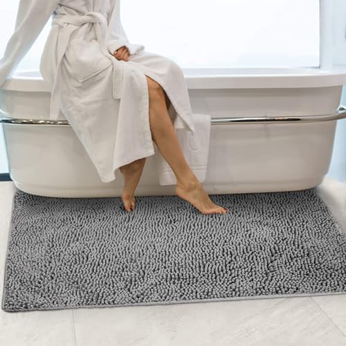 Secura Bathroom Rugs 47x28, Ultra Soft Chenille Bath Mat, Super Absorbent & Quick Dry Bathroom Mat...