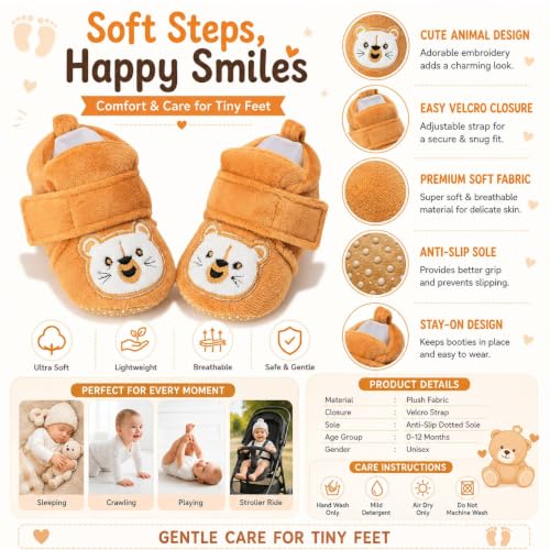 Image of Star Fish Baby Boys & Girls 3 TO 12 Months Skin Friendly Comfortable & Breathable Booties