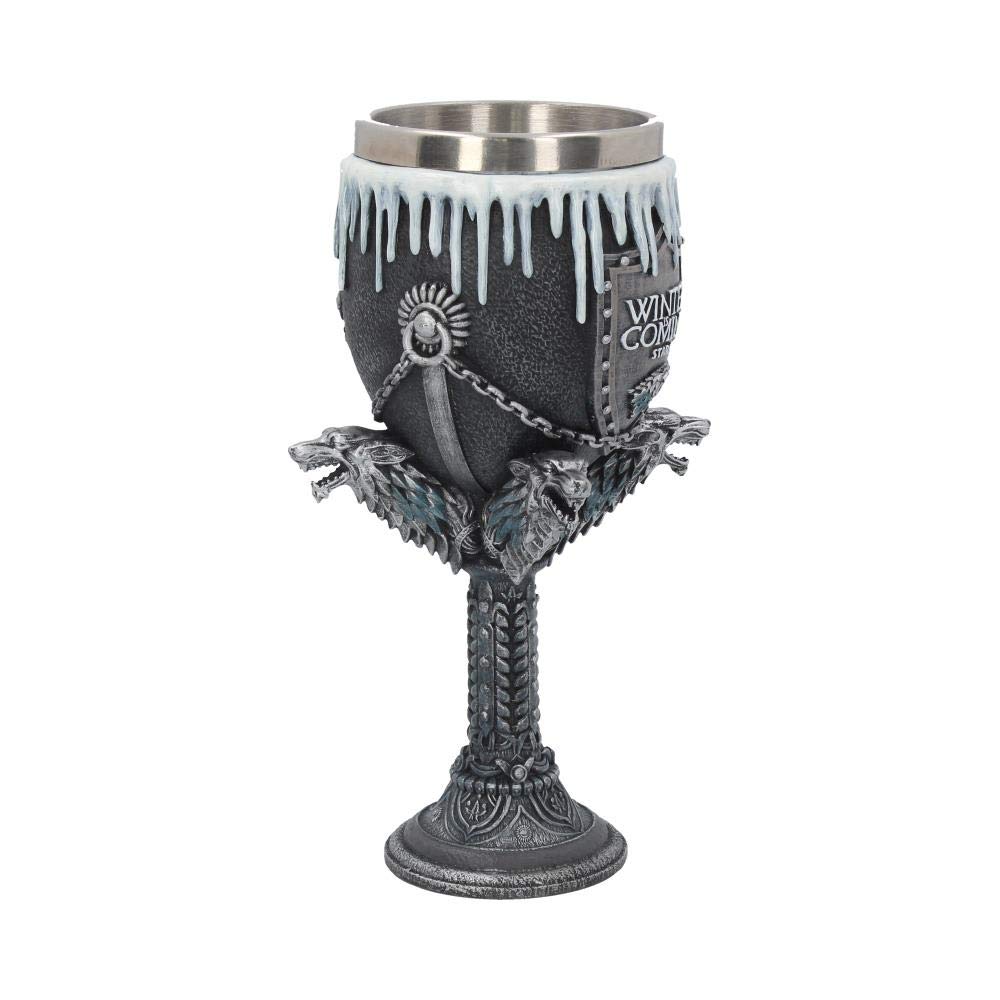 Vaso Mitología Nórdica 17 Cm Copa Thor Nemesis Now - Vaso De Resina Con Insertos De Acero Inoxidable Coleccionismo Mitología