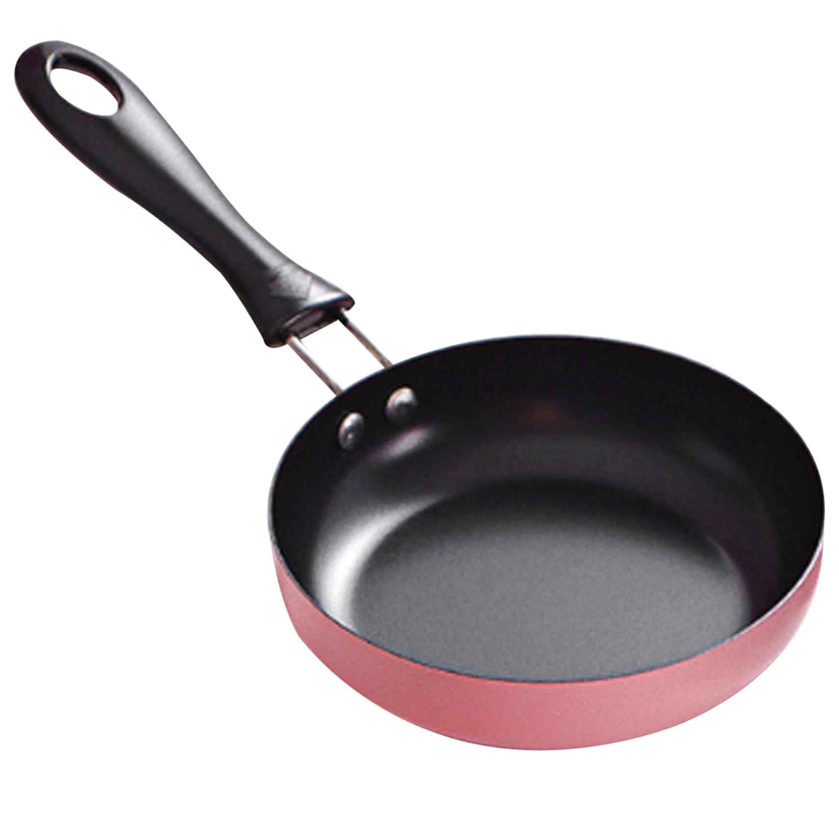 Small Frying Pan,Egg Frying Pan Non Stick Pan Egg Pans Nonstick 4.7 Inch Egg Frying Pan Heat Resistant Non Stick Pan with Handle Portable Round Omelet Pan for Stove Gas, Induction Hob Type 2