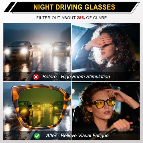 Image of URUMQI Night Driving Glasses Polarized Fit Over Night Vision Glasses Women